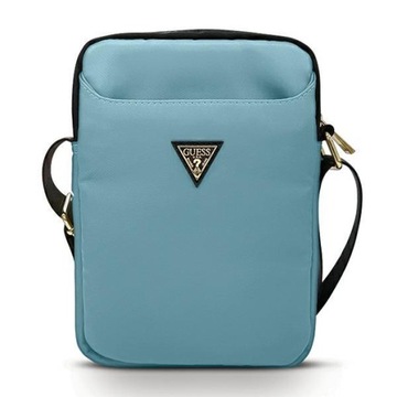 Сумка Guess GUTB10NTMLLB 10 дюймов, синяя, нейлоновый, с треугольным логотипом