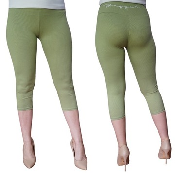 3/4 SPODNIE LEGGINSY PRĄŻEK PRĄŻKOWANE S/M