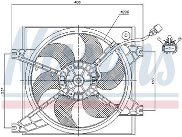 VENTILÁTOR CHLADIČŮ 85085 NISSENS HYUNDAI ACCENT