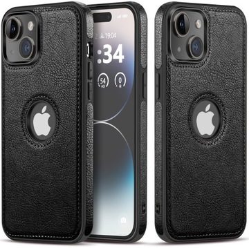 ETUI CASE PREMIUM EKO-SKÓRA DO IPHONE 13 - BLACK