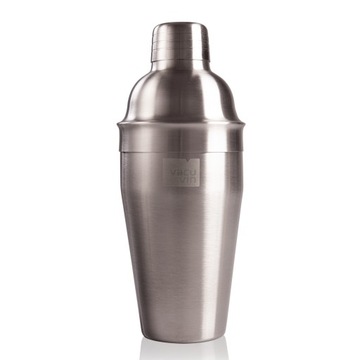 Shaker srebrny VacuVin Classic metalowy satynowy 0,5L shaker do drinków