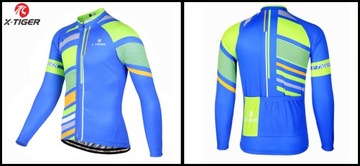 Мужская утепленная велосипедная толстовка X-Tiger с термоизоляцией, воздухопроницаемостью, 4XL