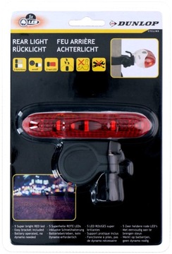 Светодиодный задний фонарь для велосипеда Красный свет DUNLOP