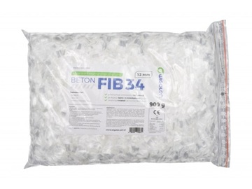 WŁÓKNA WŁÓKNO POLIPROPYLENOWE DO BETONU 0,9kg 12mm