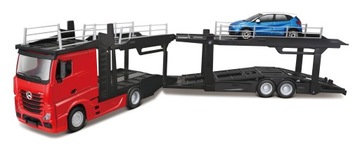 TIR LAWETA MERCEDES 1:43 CZERWONY BBURAGO
