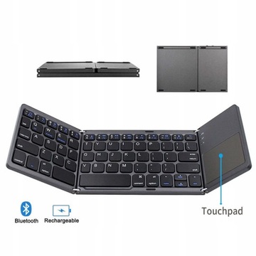 Беспроводная складная Bluetooth-клавиатура B033