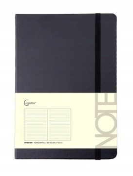 NOTES NOTATNIK 96 KARTEK A7 CZARNY W LINIĘ