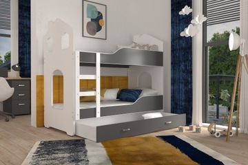 Кровать двухъярусная 160х80 белый ДОМИНИК ДОМЕК