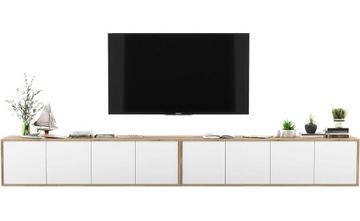 Wisząca Szafka RTV Loft Komoda RTV Biały MAT 300cm