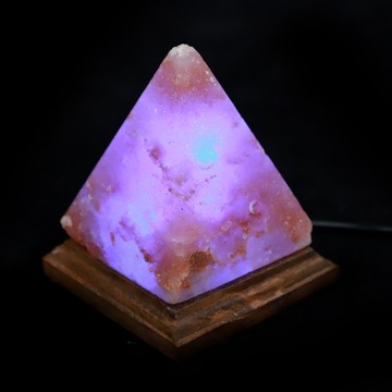 HIMALAYAN CRYSTAL USB PIRAMIDA LED MINERAL MAŁA