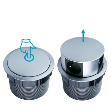 Podblatowa listwa zasilająca chowana w blat