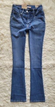 spodnie jeansowe LEVI'S 725 High Rise Bootcut W26 L32 dzwony