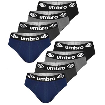 Umbro Slipy Majtki Męskie Bawełniane Zestaw 8 sztuk Rozmiar XXL