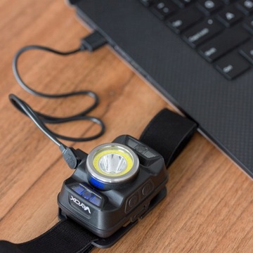 МОЩНАЯ СВЕТОДИОДНАЯ ФАРА, АККУМУЛЯТОР USB, ДАТЧИК VAYOX