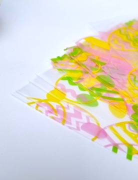 Подарочные пакеты из целлофановой фольги ПАСХАЛЬНЫЕ ЯЙЦА 15х25 50 шт.