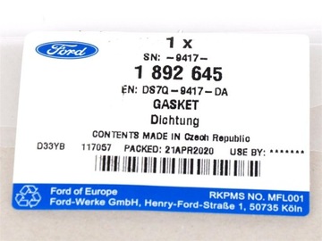 ПРОКЛАДКА ТНВД FORD 2.0 DIESEL DW10F
