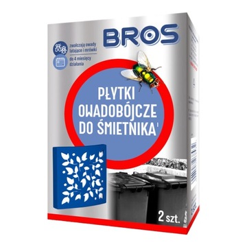 BROS PŁYTKI OWADOBÓJCZE DO ŚMIETNIKA NA MRÓWKI OWADY LATAJĄCE 2 SZT.