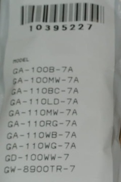 Оригинальный ремешок CASIO GA-100B-7A G-SHOCK