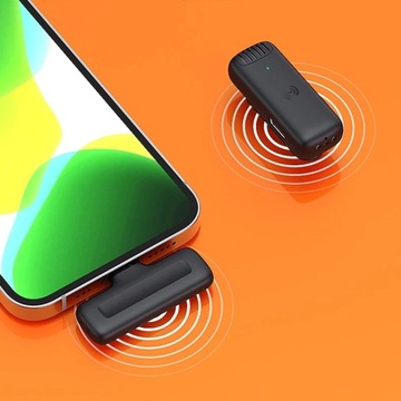 Беспроводной петличный микрофон для iPhone Android USB-C Lightning Case