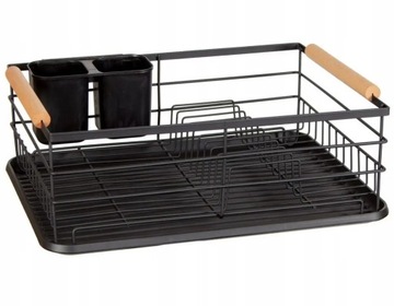 СУШИЛКА ДЛЯ ПОСУДЫ И СТОЛОВЫХ ПРИБОРОВ, ЧЕРНАЯ