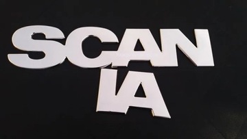 Накладка с тисненой надписью SCANIA 3D, хром, 82 см