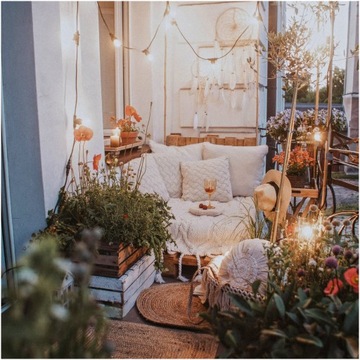 Girlanda ogrodowo tarasowa zewnętrzna 10m x 10 E27