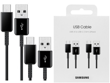 2x ORYGINALNY KABEL SAMSUNG FAST CHARGE USB-C 1,5M