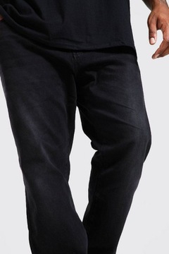 BoohooMAN czarne męskie jeansy slim fit plus R40