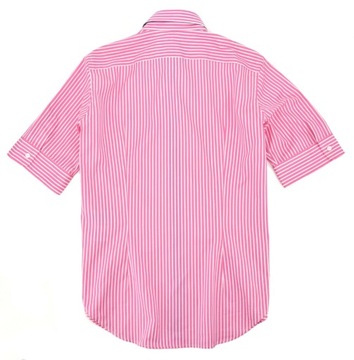 POLO RALPH LAUREN koszula damska krótki rękaw różowe paski klasyczna 42