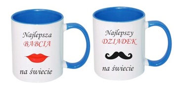 KUBEK DLA BABCI DZIADKA PREZENT + PUDEŁKO OZDOBNE