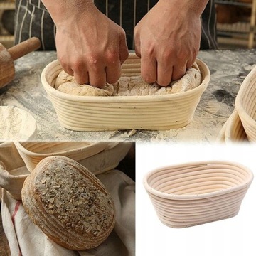 КОРЗИНКА ИЗ РОТАНА ДЛЯ ПОДЪЕМНОГО ХЛЕБА 30 СМ