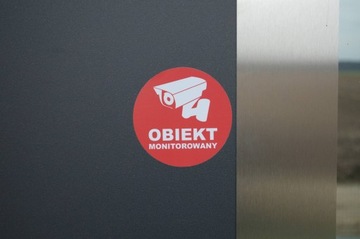 Naklejka OBIEKT MONITOROWANY 10 cm monitoring RODO