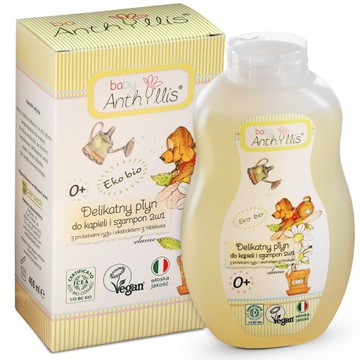 SZAMPON I PŁYN DO KĄPIELI BABY ANTHYLLIS 2w1 400ml