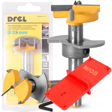 FREZ DO ZAWIASÓW PUSZKOWYCH 35MM Z OGRANICZNIKIEM