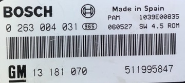 MODUL BSI PDC OPEL VECTRA III C 0263004031 13181070