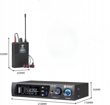 Беспроводная внутриканальная система мониторинга Debra Audio PRO ER-102 UHF