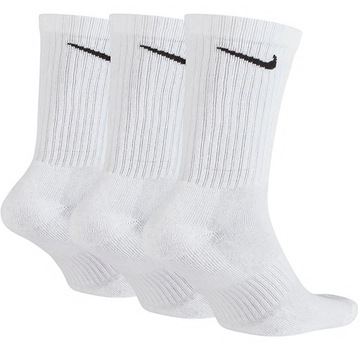 Nike ponožky ponožky biele vysoké bavlnené SX7664-100 L