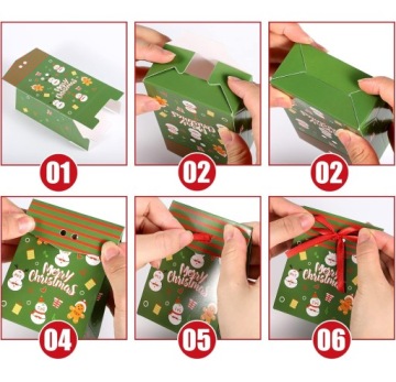 Рождественский календарик Рождественские мешочки Адвент обратный отсчет DIY коробки