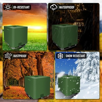 БРЕЗЕНТ ДЛЯ БАКА ДЛЯ ДОЖДЕВОЙ ВОДЫ КРЫШКА MAUZER 1000L IBC НОВАЯ