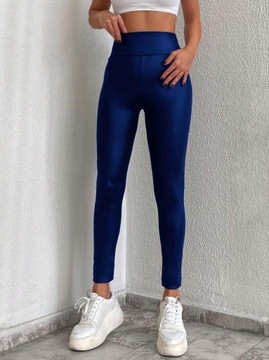 Shein spodnie leginsy skinny z szerokim paskiem L/XL