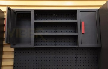 МЕБЕЛЬ ДЛЯ МАСТЕРСКОЙ С ПОДВИЖНЫМ СТОЛОМ И МОБИЛЬНЫМИ ШКАФАМИ, ШКАФОМ, ПОЛКОЙ SZ101