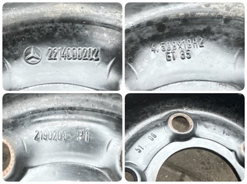 KOLO DOJEZDOVÉ REZERVY 19 MERCEDES S W221 AUDI 5X112 155/70R19 113M