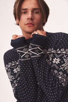 CARRY sweter pulower ze świątecznym wzorem męski M