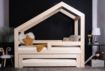 ДЕТСКАЯ ДВУСПАЛЬНАЯ ДОМОВАЯ КРОВАТЬ 160х80 КБ+каркас