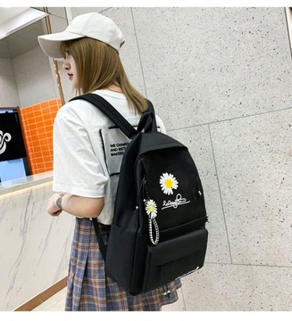 НАБОР ЧЕРНОГО РЮКЗАКА, СУМКА DAISY BAG 4 В 1, Пенал