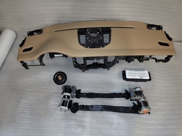 AIRBAG PORSCHE MACAN 95B DESKA ROZDĚLOVAČE KONZOLA ULOŽENÍ PÁSY ORIGINÁLNÍ