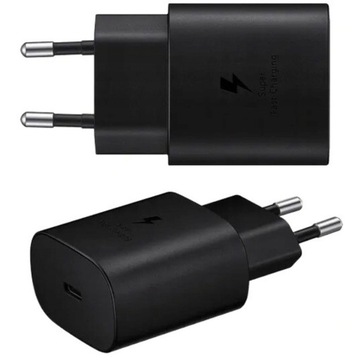 СУПЕРБЫСТРОЕ УНИВЕРСАЛЬНОЕ СЕТЕВОЕ ЗАРЯДНОЕ УСТРОЙСТВО 25 Вт SAMSUNG 2X USB C/C КАБЕЛЬ 1М
