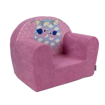 FOTELIK DZIECIĘCY KRZESEŁKO TAPICEROWANE PIANKOWY PREZENT BEZPIECZNY