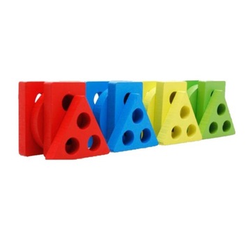 c/ Головоломка Монтессори с деревянными геометрическими блоками, 5 столпов
