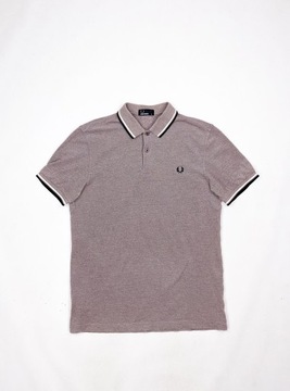 Fred Perry bordowa koszulka polo M logo..